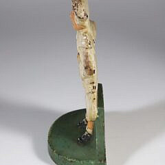 Rare Antique Painted Cast Iron Cjo-Judd Colonial Pilgrim Doorstop