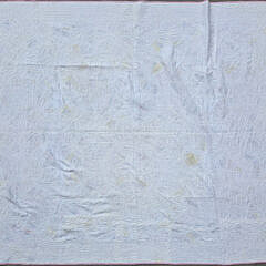 Vintage Double Wedding Ring Patchwork Quilt, circa 1930s