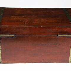 Elaborate Brass Bound British Regency Mahogany Traveling Desk Box, 19th Century