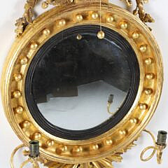 American Carved and Gilt Girondale Mirror, early 19th Century