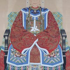 Fine Chinese Watercolor / Gouache Ancestral “Portrait of an Empress”