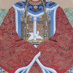 Fine Chinese Watercolor / Gouache Ancestral “Portrait of an Empress”