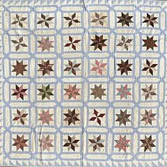 Vintage Calico "Puritan Star" Patchwork Quilt, Circa 1920s