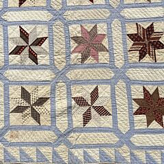 Vintage Calico “Puritan Star” Patchwork Quilt, circa 1920s