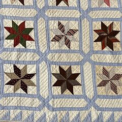 Vintage Calico “Puritan Star” Patchwork Quilt, circa 1920s