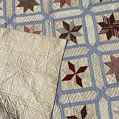 Vintage Calico “Puritan Star” Patchwork Quilt, circa 1920s