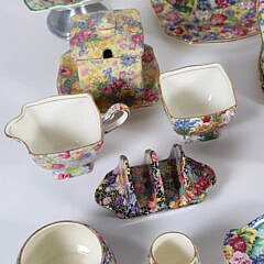 Assembled Group of Floral Chintz Ceramics