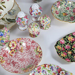 Assembled Group of Floral Chintz Ceramics