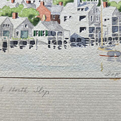 Doris and Richard Beer Watercolor on Paper “Old North Slip”