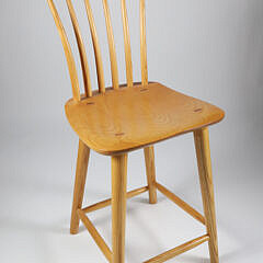 Signed Stephen Swift Oak High Chair, circa 2003