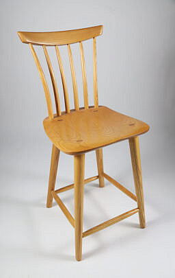 Signed Stephen Swift Oak High Chair, circa 2003