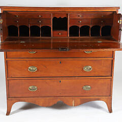 American Cherry Butler’s Secretary Chest of Drawers, 19th Century
