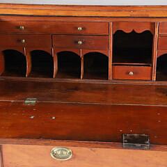 American Cherry Butler’s Secretary Chest of Drawers, 19th Century