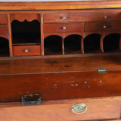 American Cherry Butler’s Secretary Chest of Drawers, 19th Century