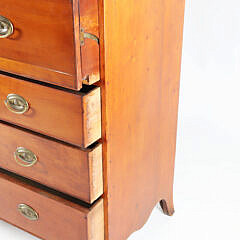 American Cherry Butler’s Secretary Chest of Drawers, 19th Century