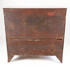 American Cherry Butler’s Secretary Chest of Drawers, 19th Century