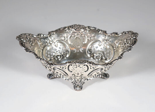 Tiffany & Co. Sterling Silver Repousse Pierced Basket Sterling Silver 950/1000