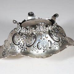 Tiffany & Co. Sterling Silver Repousse Pierced Footed Basket