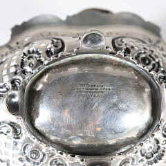 Tiffany & Co. Sterling Silver Repousse Pierced Footed Basket