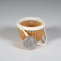 Miniature Round Swing Handle Nantucket Basket