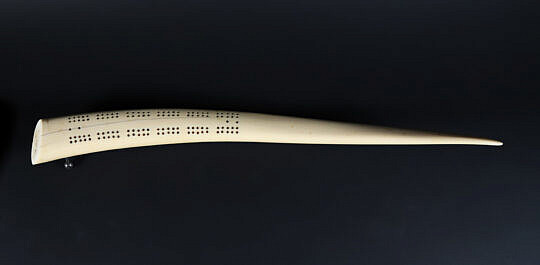 Walrus Tusk Cribbage Board Circa 1890s