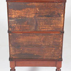 English Mahogany Library Steps, 19th Century