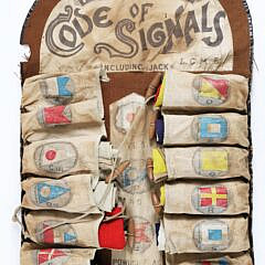 1920s Vintage Signal Flag Set in Original Carrying Storage Bag