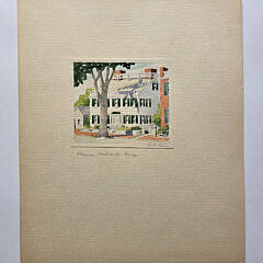 Doris and Richard Beer Watercolor on Paper “Macy House”
