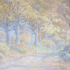 Mary Loring Warner Pastel on Paper “Tree Lined Path”