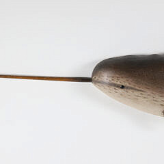 Hand Carved and Painted Wood Narwhal by Brian Mitchell
