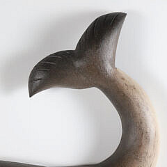 Hand Carved and Painted Wood Narwhal by Brian Mitchell