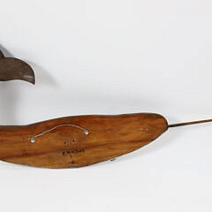 Hand Carved and Painted Wood Narwhal by Brian Mitchell