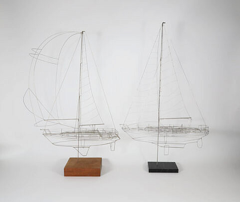 Two Wire Constructed Sailboats 