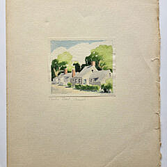 Doris and Richard Beer Watercolor on Paper “Center Street ‘Sconset”