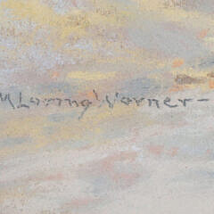 Mary Loring Warner Pastel on Paper “Tree Lined Path”