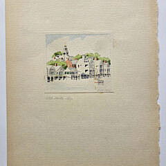 Doris and Richard Beer Watercolor on Paper “Old North Slip”