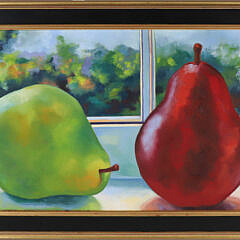 Katie Trinkle Legge Oil on Canvas "4 Pears"
