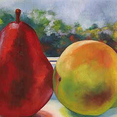 Katie Trinkle Legge Oil on Canvas “4 Pears”
