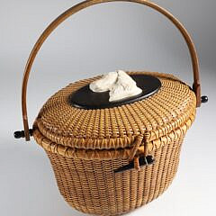 Nantucket Friendship Basket with Ebony Lid