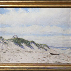 James Francis Barker Oil on Canvas "Nantucket Dunes", circa 1943