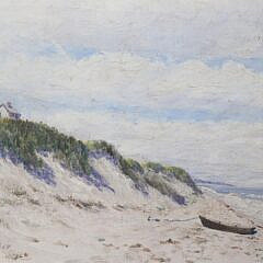 James Francis Barker Oil on Canvas “Nantucket Dunes”, circa 1943