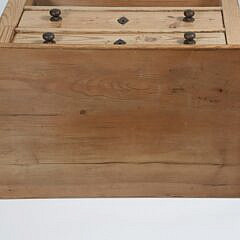 Vintage Pine Two Drawer Side Table with Shelf Stretcher