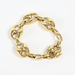 1-5635 14k Gold Gucci Lozenge Bracelet A IMG_0002 8