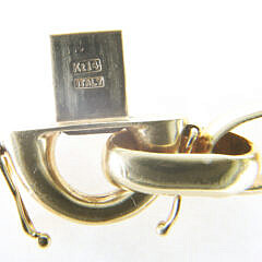 14k Yellow Gold Gucci Lozenge Solid Link Bracelet