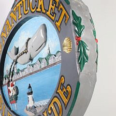 Paul McCarthy Hand Carved Double Sided Trade Sign “The Nantucket Sleigh Ride”