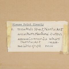 Ruth Haviland Sutton Limited Etching “Main Street Nantucket”