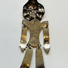 Vintage Mexican 925 Sterling Silver Articulated Clown Broach