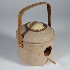 George Davis Ceramic nantucket Basket Bird Feeder