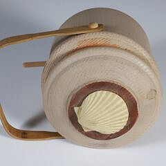 George Davis Ceramic Nantucket Basket Bird Feeder