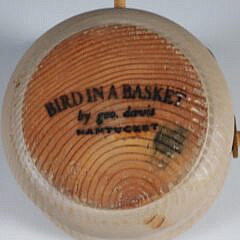 George Davis Ceramic Nantucket Basket Bird Feeder